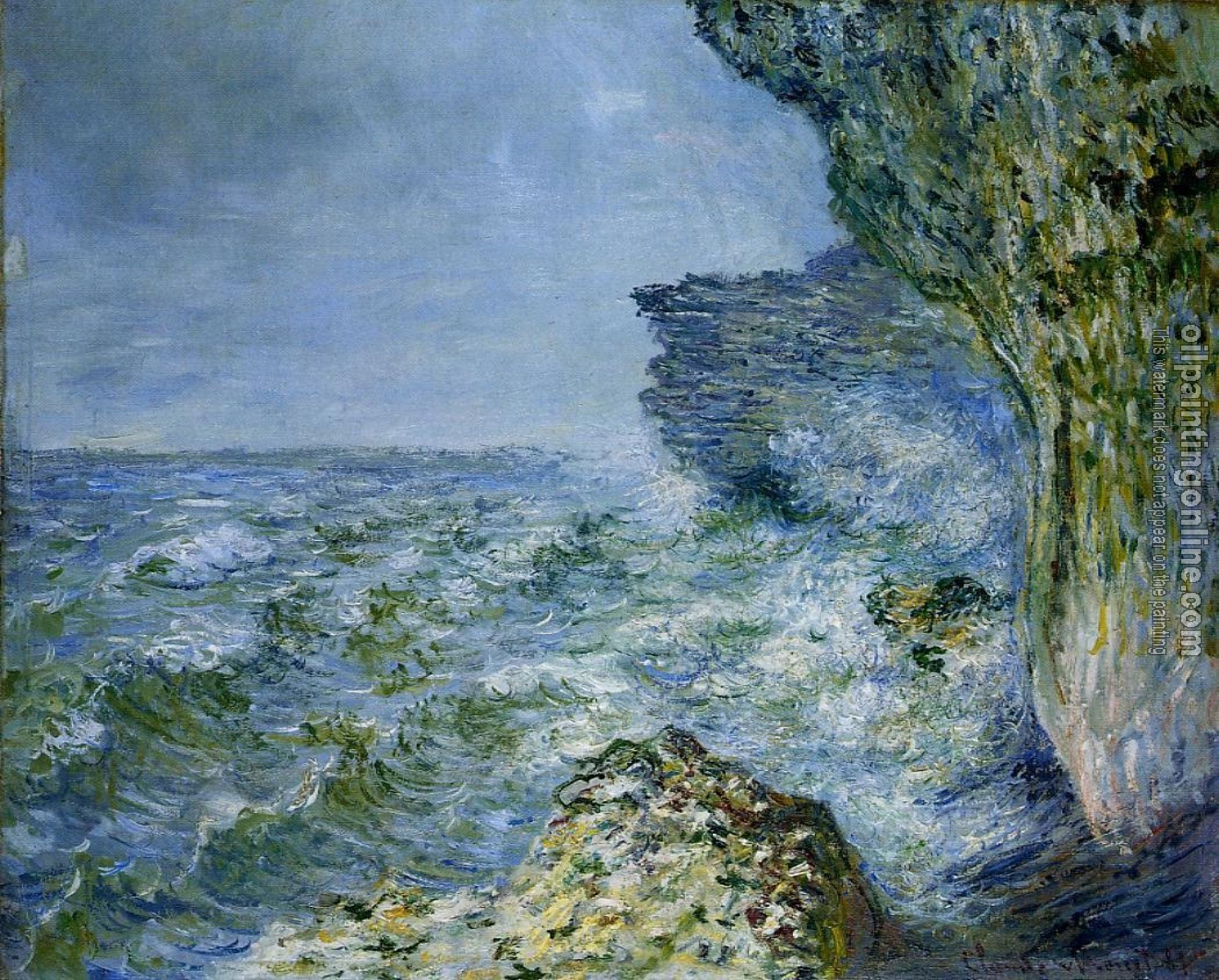 Monet, Claude Oscar - The Sea at Fecamp